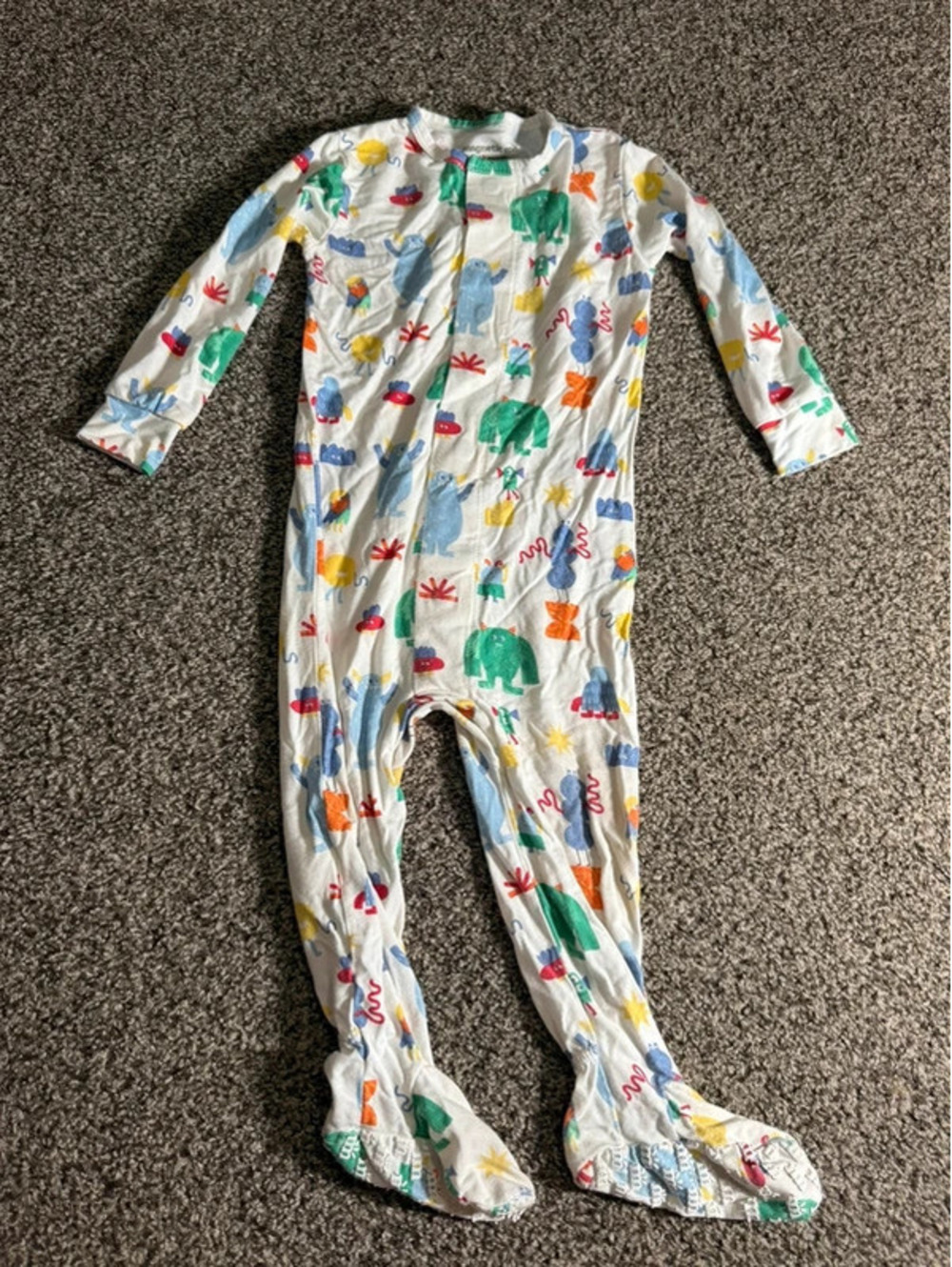 Magnetic Me Baby 9-12M Magnetic Footie Pajamas Colorful Print 19-22 lb